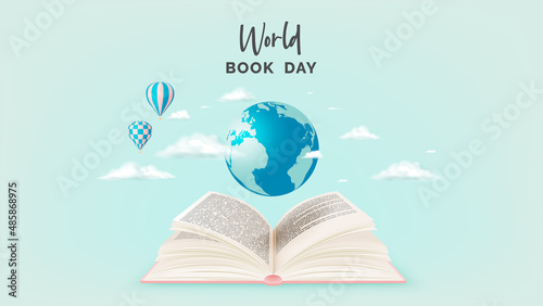 Concept art of book for celebrate world book day