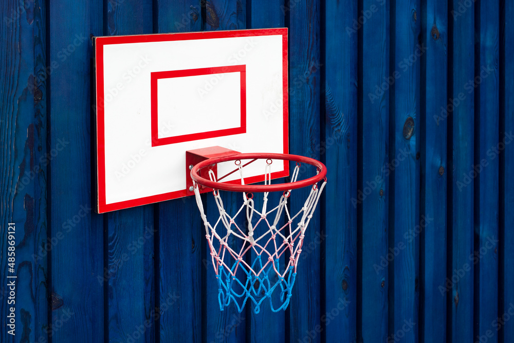 Outdoor Mini Basketball Hoop. Basketball Ring with Netball. Stock-Foto |  Adobe Stock