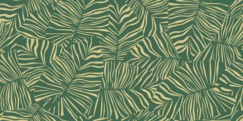 Keuken achterwand Planten patronen Tropische palmbladeren botanisch patroon  © smth.design