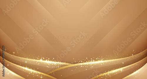 Luxurious gold vector background with blend of sparkling glitter sparkles.