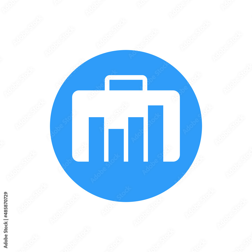 Suitcase with Chart Stock Logo can be use for icon, sign, logo, and etc Suitcase with Chart Stock Logo can be use for icon, sign, logo, and etc
