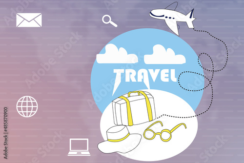 2d illustration safe travel after covid 