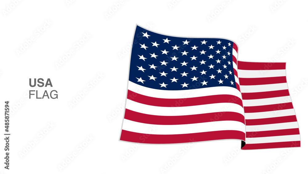 Obraz premium United States Flag Waving Wind Vectors_00