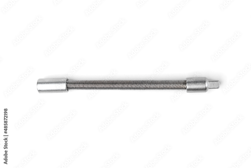 Adapter for screwdriver bit isolated on white background.