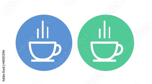 Coffee Cup Icon Set. Vector isolated set of coffee signs