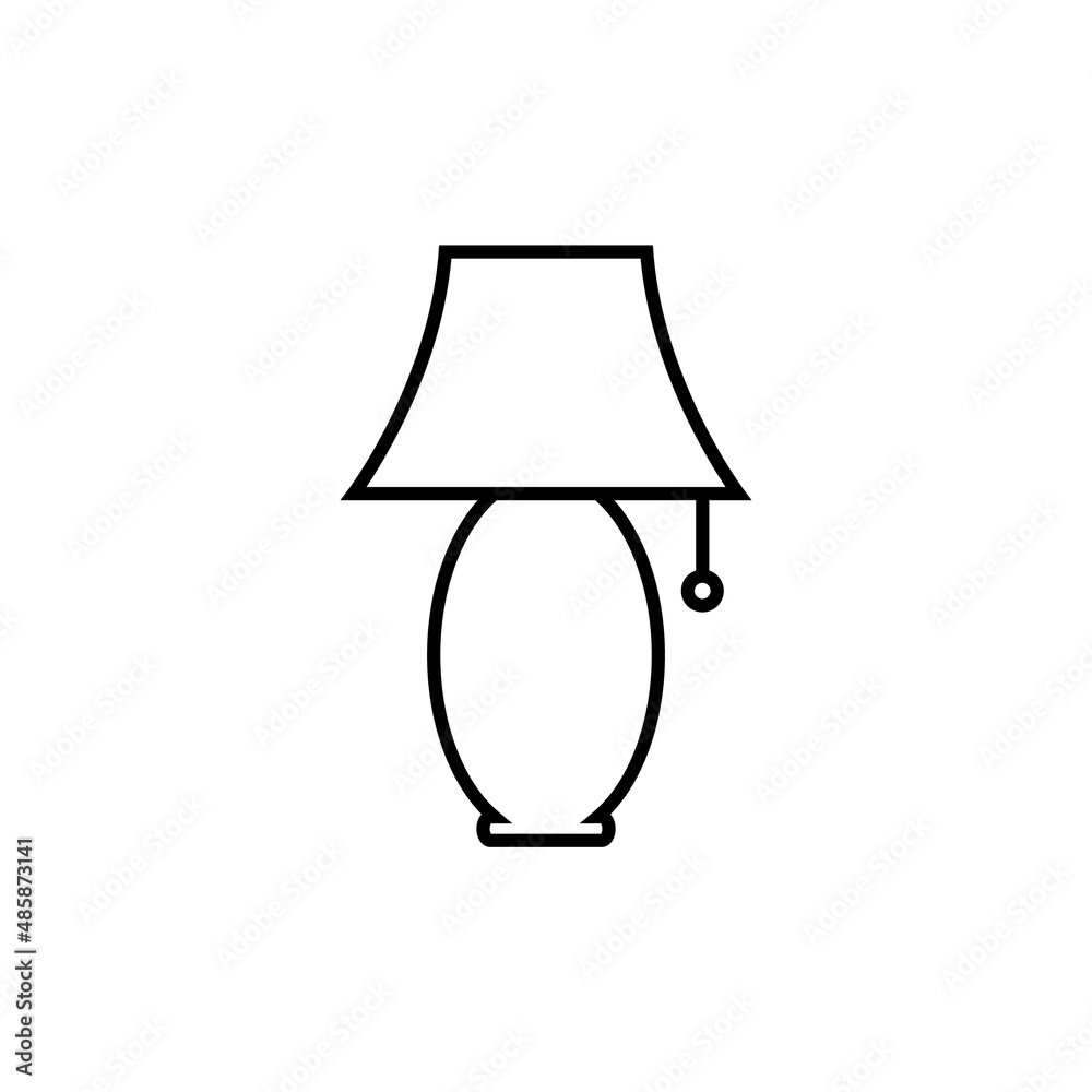 Lamp shade line icon, vector outline logo isolated on white background Lamp shade line icon, vector outline logo isolated on white background