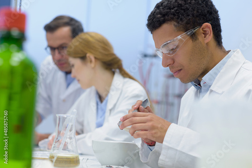 medical science student doing an experiment