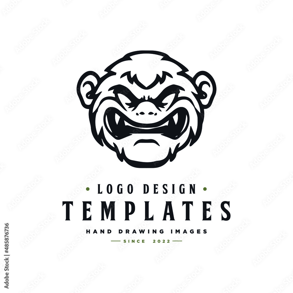 Obraz premium Monkey logo inspiration, Monkey logo vector.