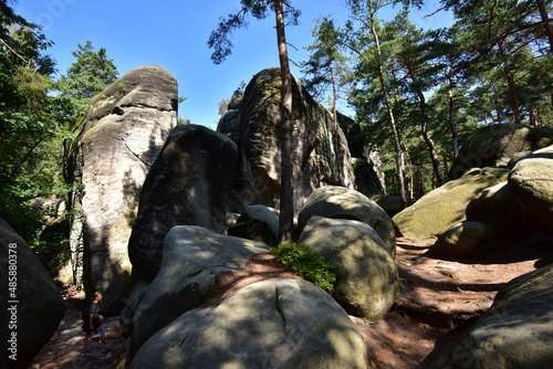 Rock maze Chlévištì near the village Besedice photo