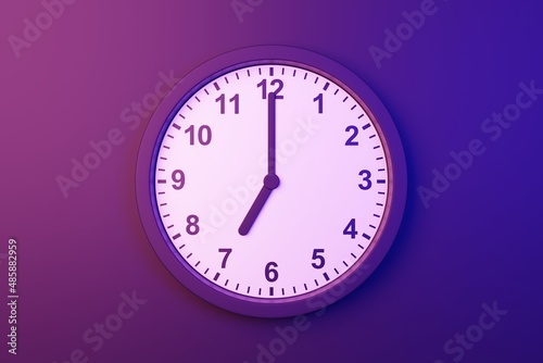 7 7am 7pm 19h 19 clock- High resolution analog wall countdown wallpaper background to count time - Stopwatch timer for cooking or meeting with minutes and hours photo