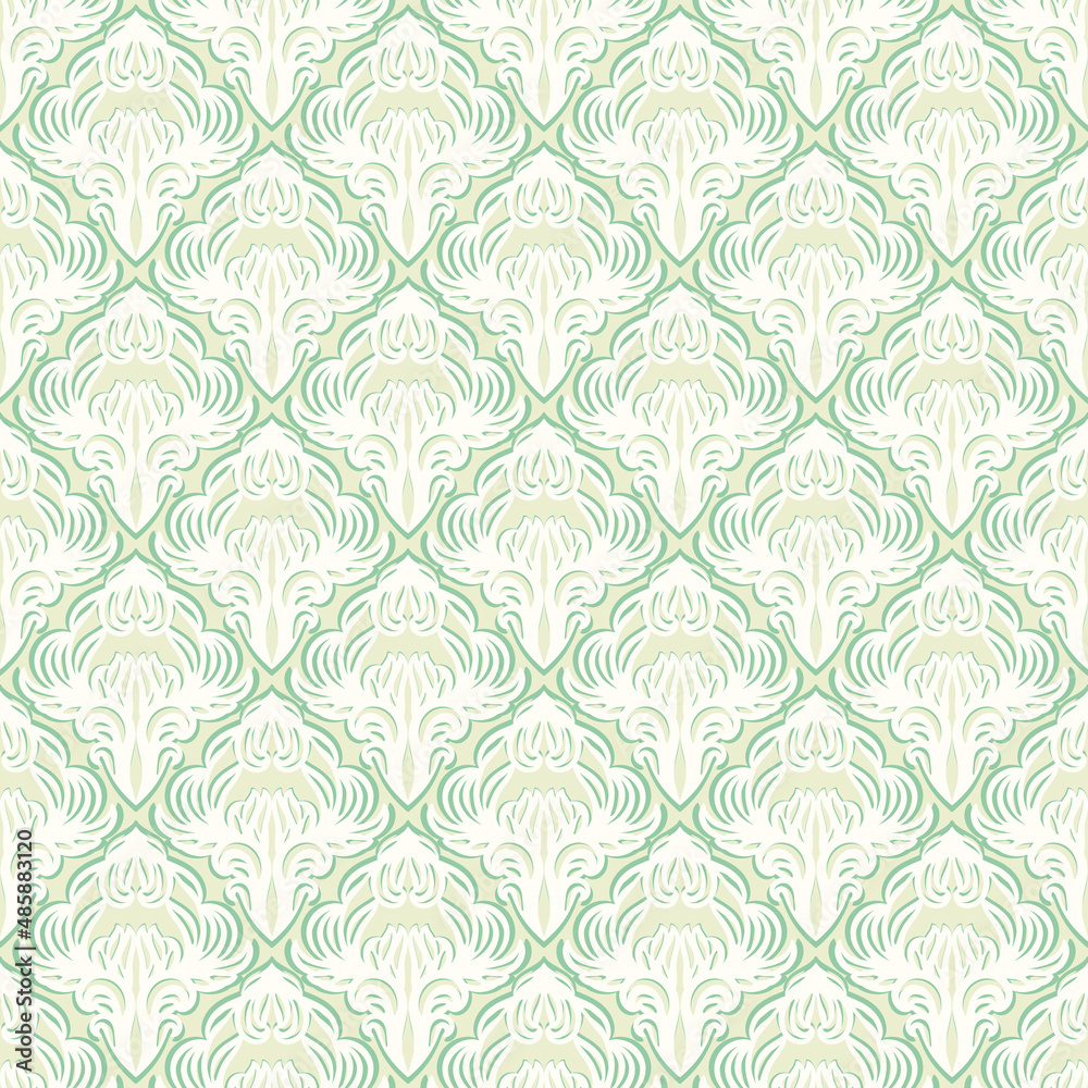 Baroque wallpaper. Seamless vector background ornate art deco decorative leaves. Damascus Baroque wallpaper. Seamless vector background ornate art deco decorative leaves. Damascus