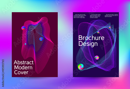Minimum coverage of a vector. Cover design. Set of modern abstract musical backgrounds. Sound flyer for creating a fashionable cover, banner, poster, booklet...