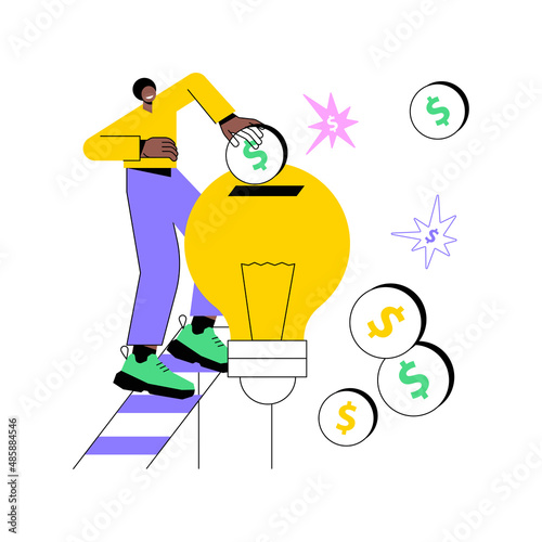 Venture investment abstract concept vector illustration. Venture capital, investment fund, startup financing process, angel investor, business growth, high-risk opportunity abstract metaphor.