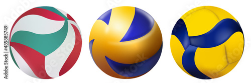 Volleyball Balls Vector Illustration PNG photo