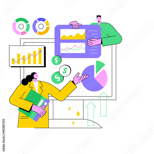 Enterprise IT management abstract concept vector illustration. IT software solutions, enterprise architecture, integrated and automated IT processes, business and customer value abstract metaphor.