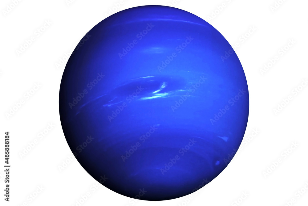 Planet Neptune isolated on white background. Elements of this image were furnished by NASA - obrazy, fototapety, plakaty 