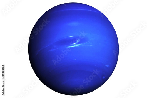 Planet Neptune isolated on white background. Elements of this image were furnished by NASA photo