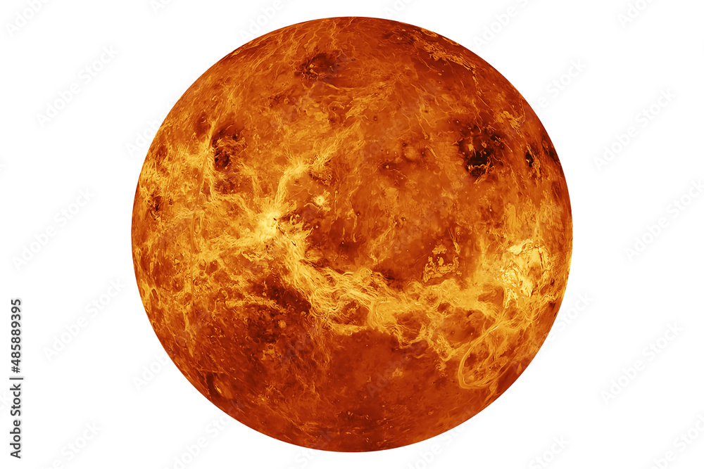Planet Venus isolated on white background. Elements of this image were furnished by NASA Planet Venus isolated on white background. Elements of this image were furnished by NASA