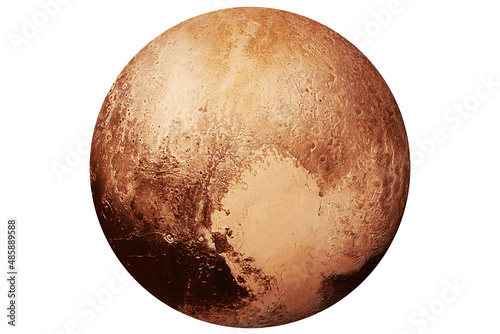 Fototapet Planet Pluto isolated on white background