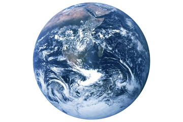 Planet earth isolated on white background. Elements of this image were furnished by NASA