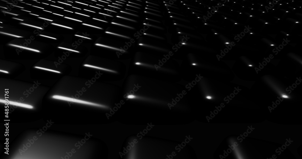 Obraz premium Render with dark slabs in isometry