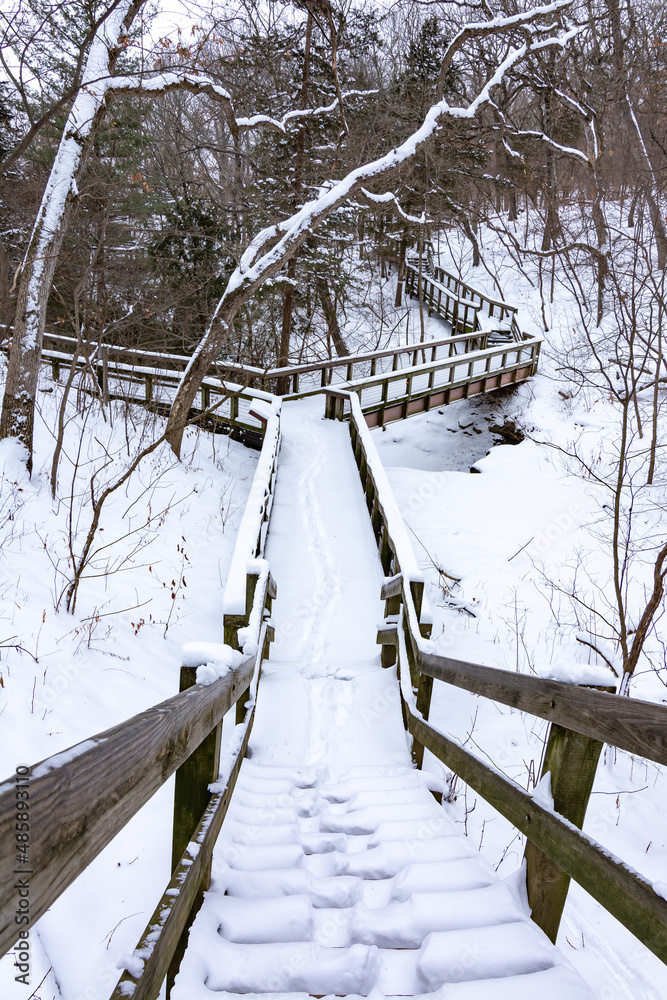 Obraz premium Snow covered trails