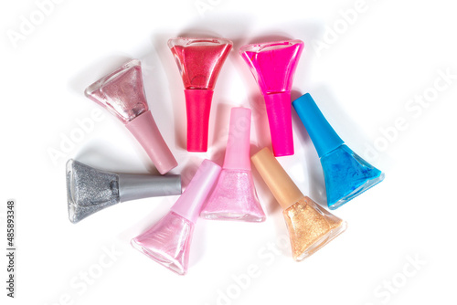 a set of nail polishes in different colors
