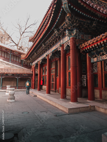 Chinese ancient buildings and Longevity hill in the Summer palace in Haidian District of Beijing