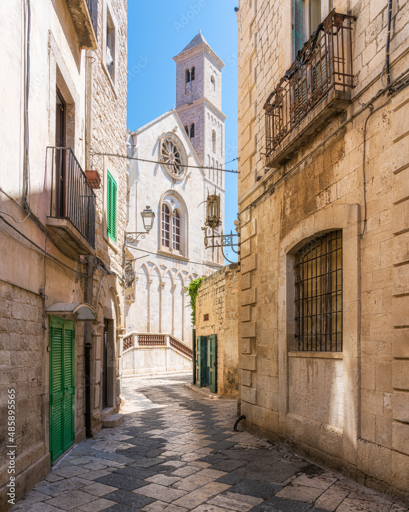 Obraz premium Scenic sight in the beautiful town of Giovinazzo, Apulia, southern Italy.