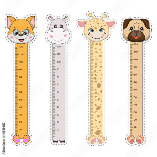 Vector set for children, bookmarks with cute.