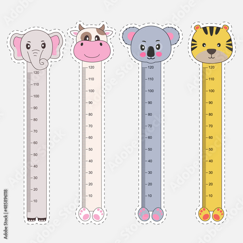 Vector set for children, bookmarks with cute.