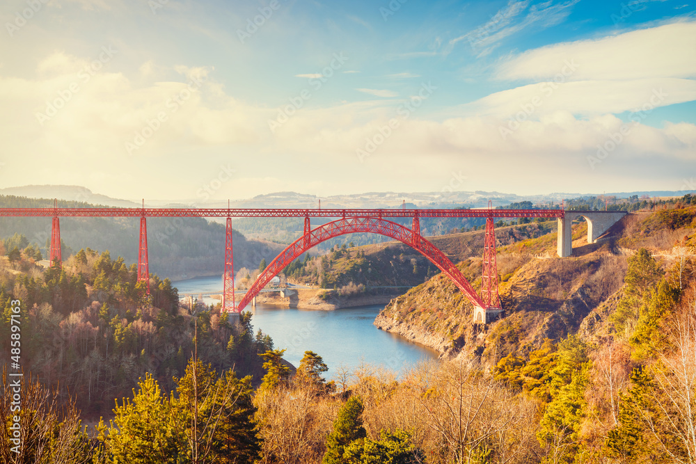 The Garabit Viaduct is a railway arch bridge in the Massif Central region of France. The bridge was constructed in the 1880s by Gustave Eiffel.