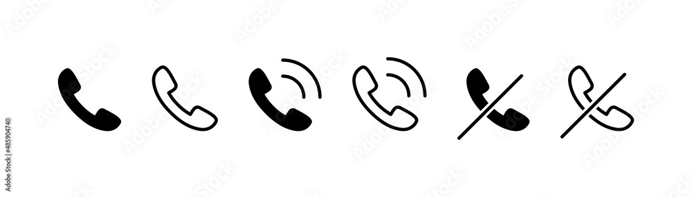 Telephone icon. Ringing phone, no phone signs. Call phone contact icon. EPS 10 Telephone icon. Ringing phone, no phone signs. Call phone contact icon. EPS 10