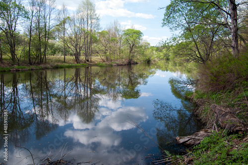 Desna River, Novospasskoe village, Yelnya district, Smolensk region, Russia, May 10, 2015