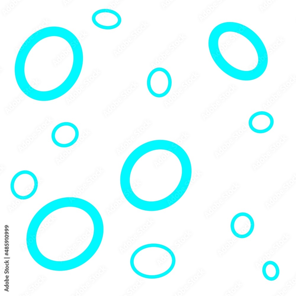 ovals and circles turquoise of different sizes and thicknesses ovals and circles turquoise of different sizes and thicknesses