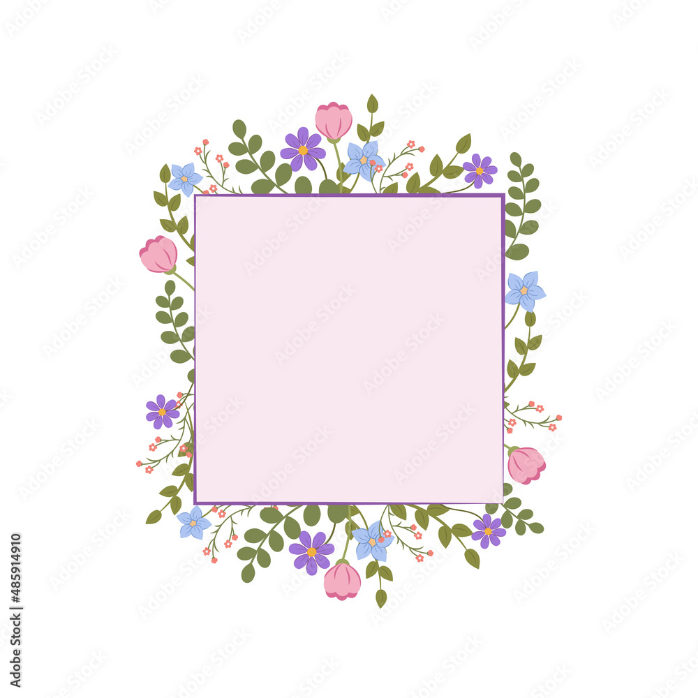 frame with floral elements for inscriptions, postcards, greetings frame with floral elements for inscriptions, postcards, greetings