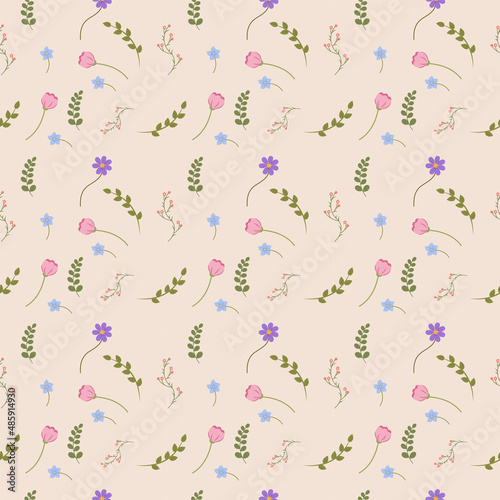 floral pattern for packaging, textiles, postcards