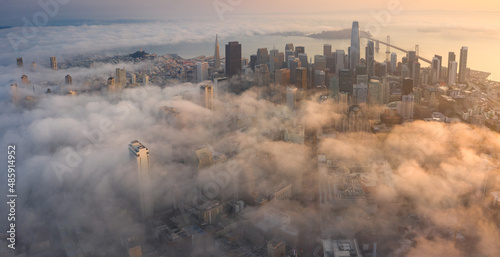 Wallpaper Mural Morning fog, San Francisco, California, USA Torontodigital.ca