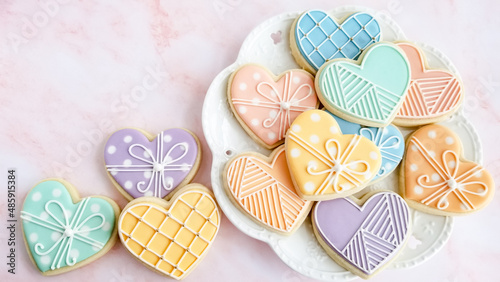platter of heart shaped cookies