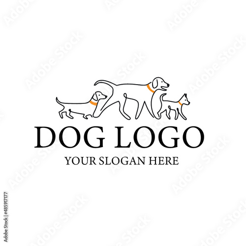 illustration of a dog and baby 