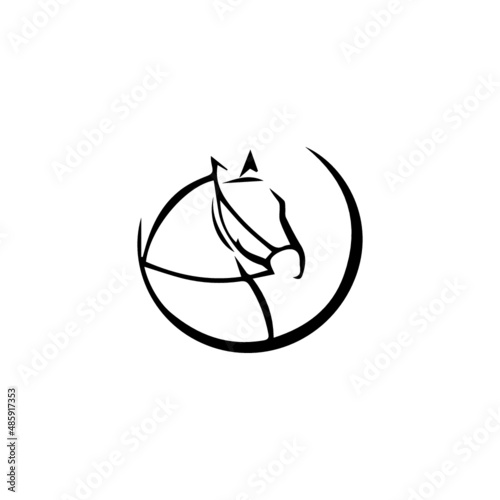 illustration of a horse head logo 