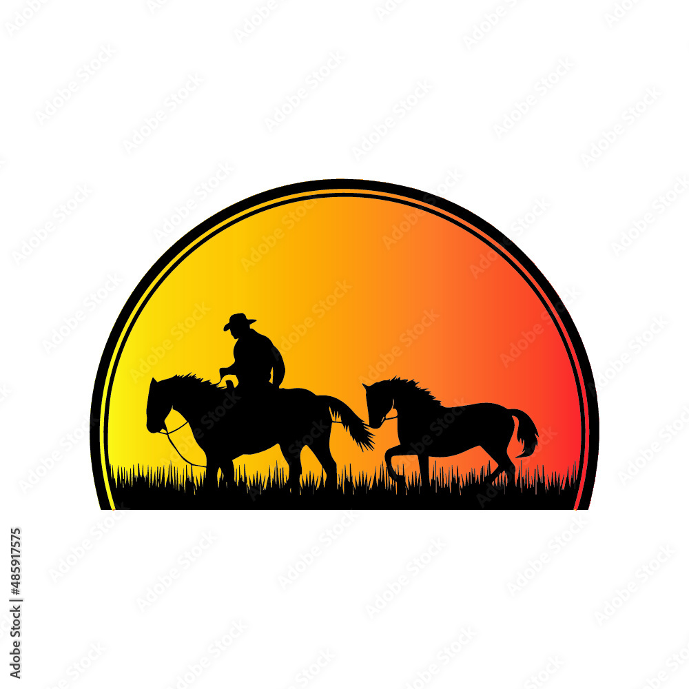 Fototapeta premium horse riding on a horse