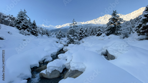 amazing winter landscapes in the mountains