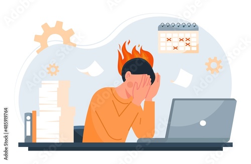 Burning deadline abstract concept