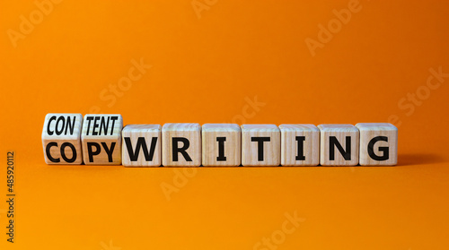Fotografia Content writing or copywriting symbol