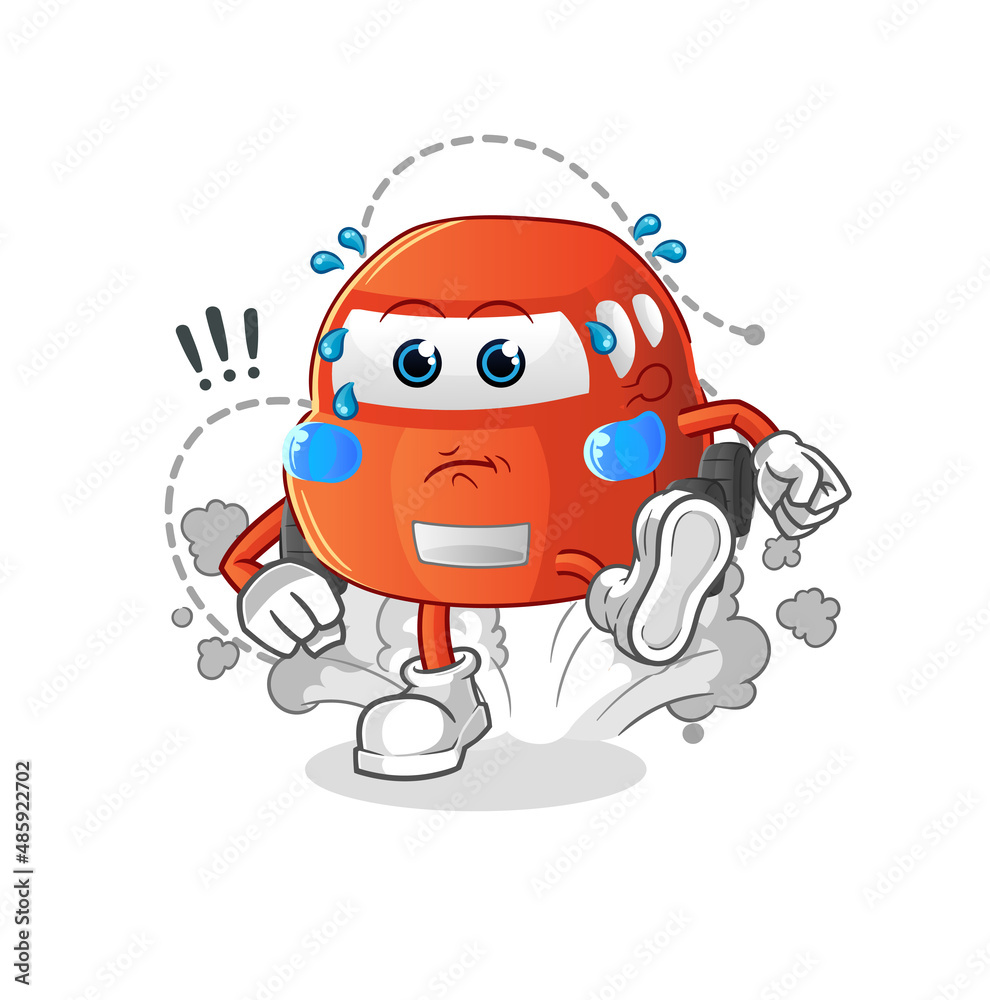 car running illustration. character vector