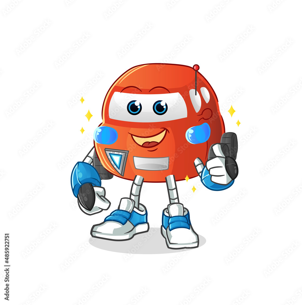 car robot character. cartoon mascot vector