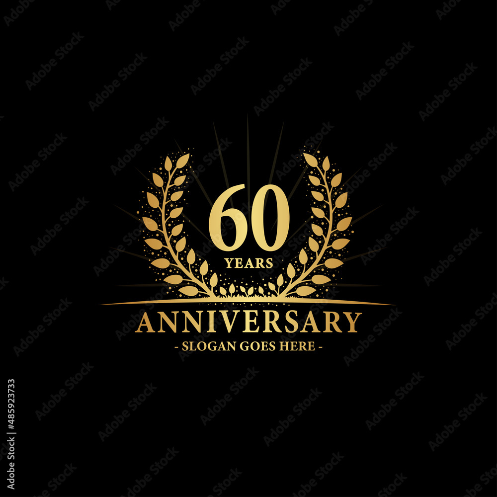 60 years anniversary logo. Vector and illustration. 60 years anniversary logo. Vector and illustration.