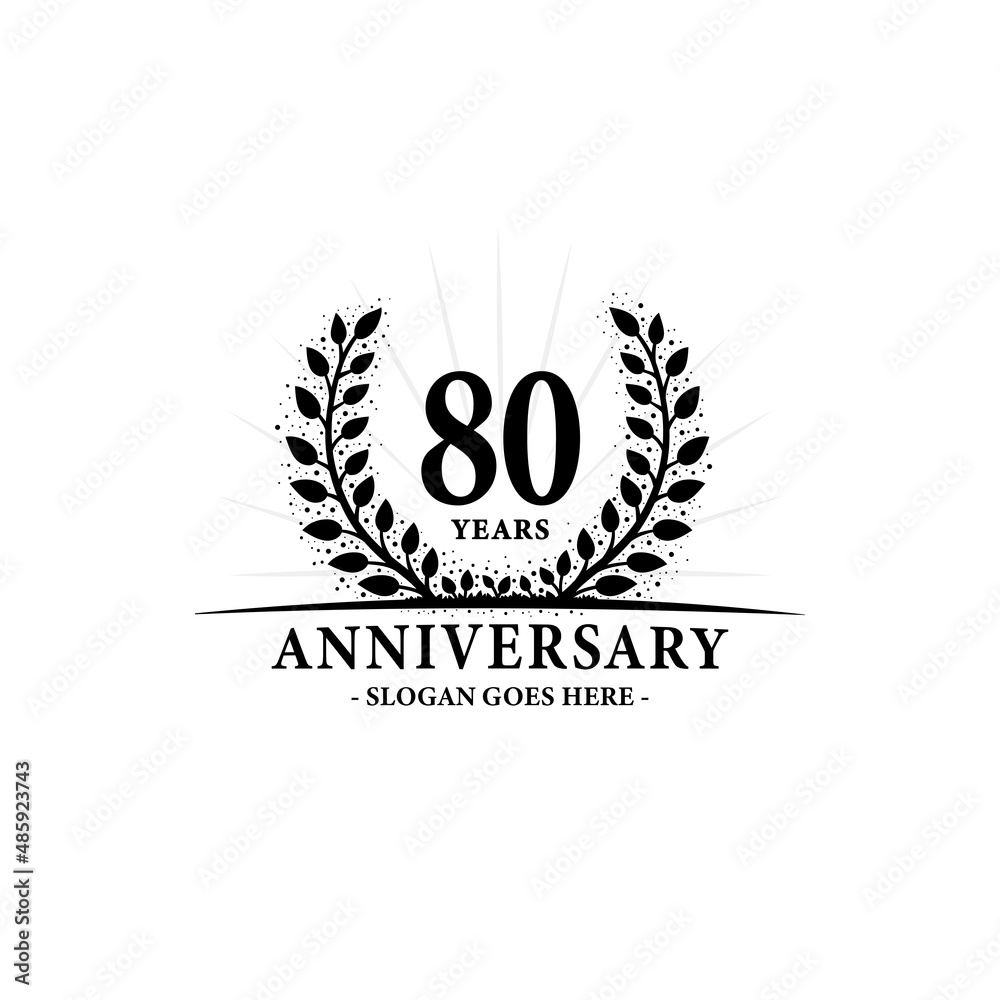 80 years anniversary logo. Vector and illustration.