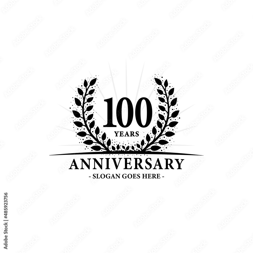 100 years anniversary logo. Vector and illustration.